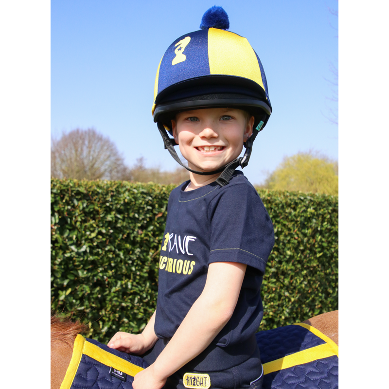 Little Knight Be Brave T-Shirt - Navy/Yellow-3